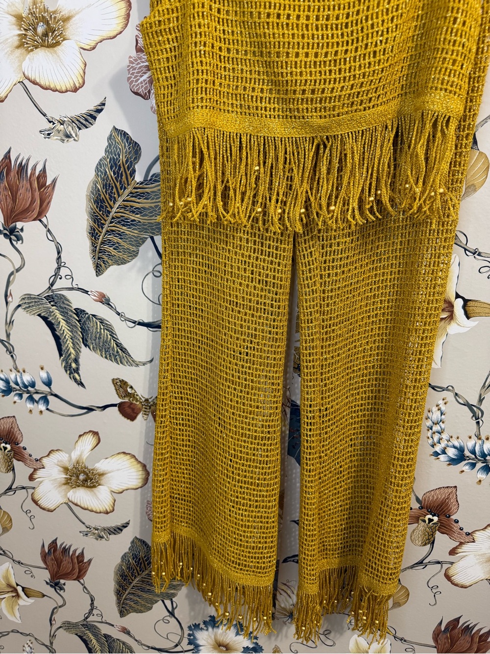 Fashion Nova Nova Luxe  Set Bohemian Dreams Crochet Crop Top & Pants Size S/M - Picture 7 of 13